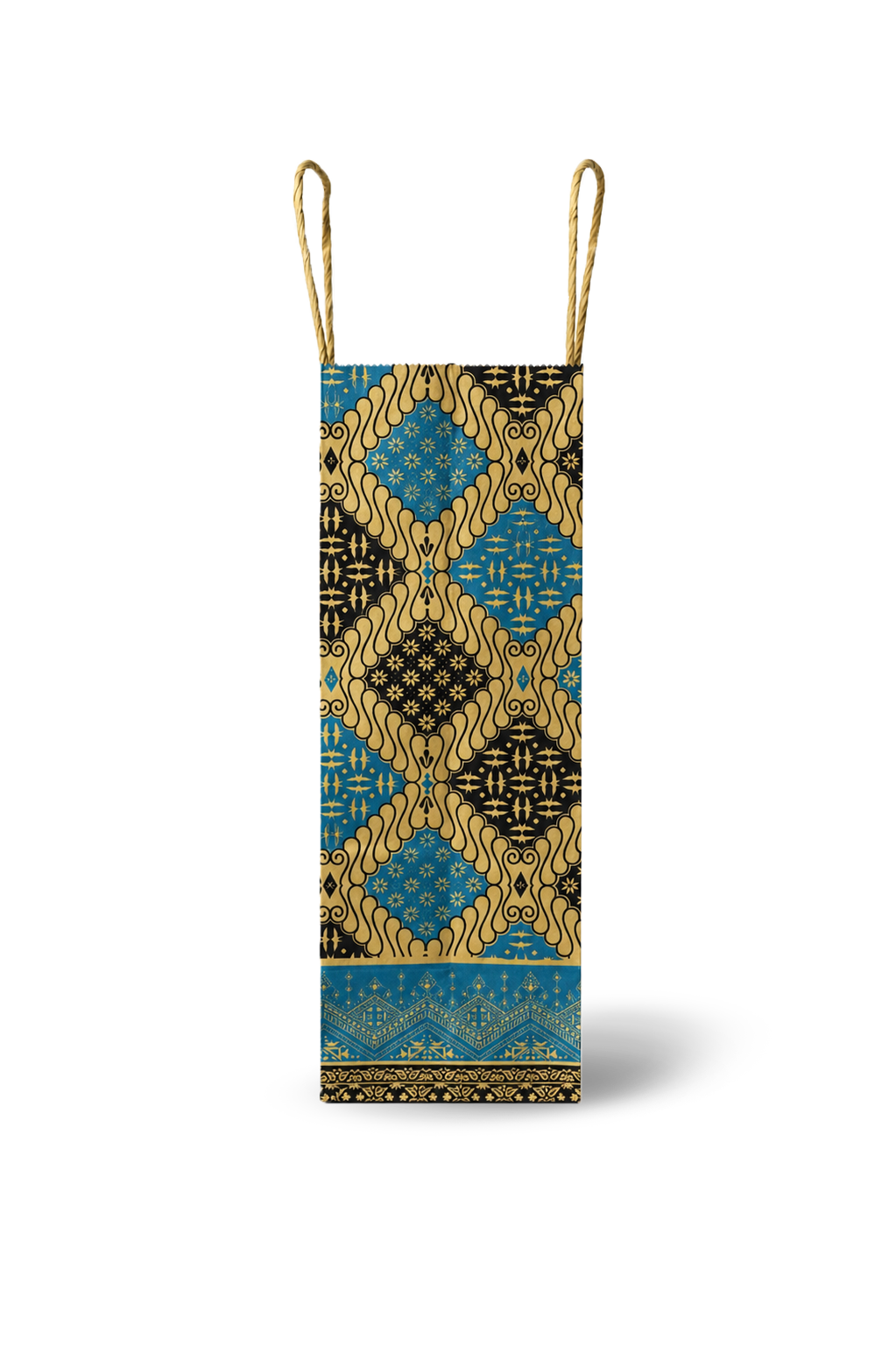 Paperbag Kraft Motif Batik Biru (S) - 3