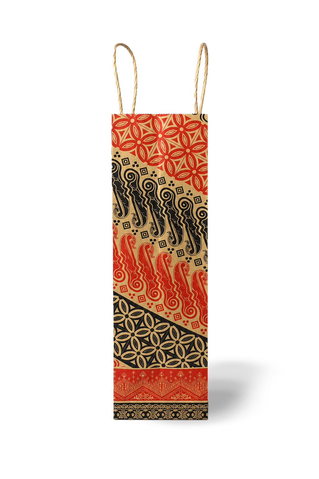 Paperbag Kraft Motif Batik Merah (M) - 3